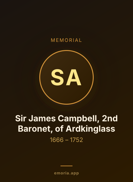 Memorial portrait of Sir James Campbell, 2nd Baronet, of Ardkinglass