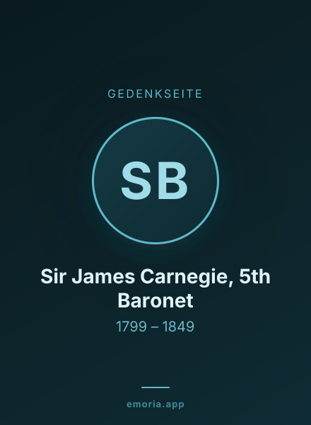 Gedenkportrait von Sir James Carnegie, 5th Baronet