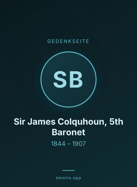 Gedenkportrait von Sir James Colquhoun, 5th Baronet