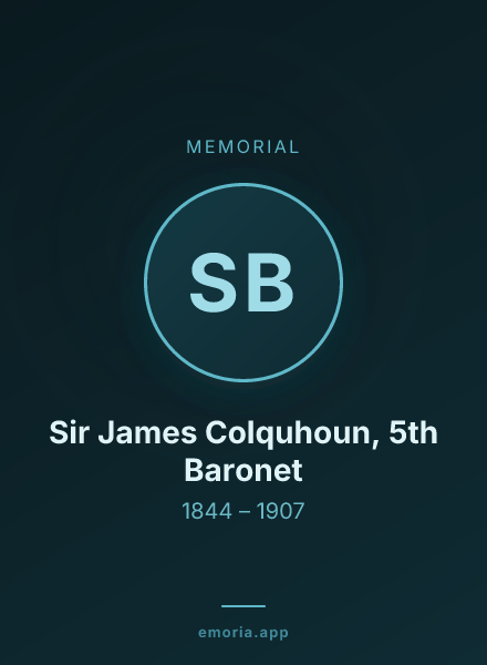 Memorial portrait of Sir James Colquhoun, 5th Baronet