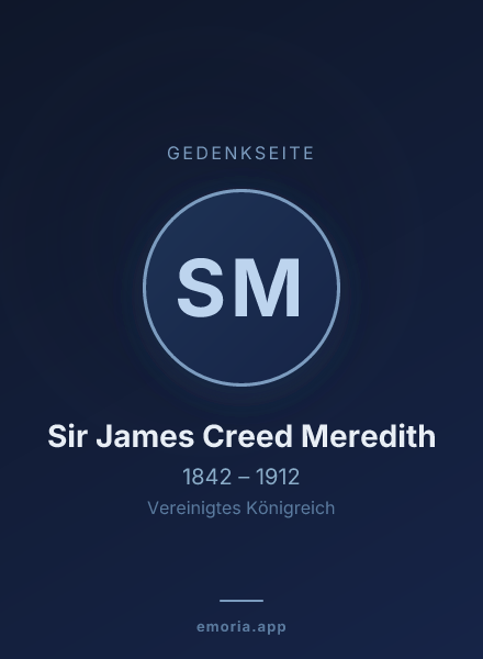 Gedenkportrait von Sir James Creed Meredith