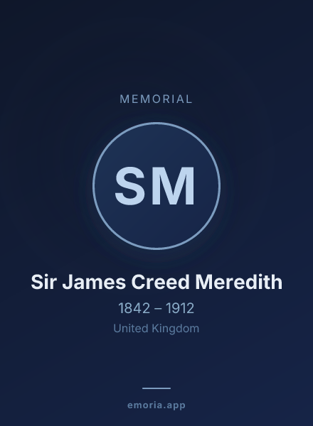 Memorial portrait of Sir James Creed Meredith