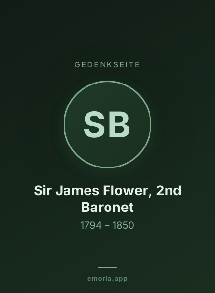 Gedenkportrait von Sir James Flower, 2nd Baronet