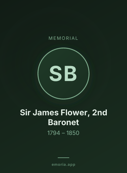 Memorial portrait of Sir James Flower, 2nd Baronet