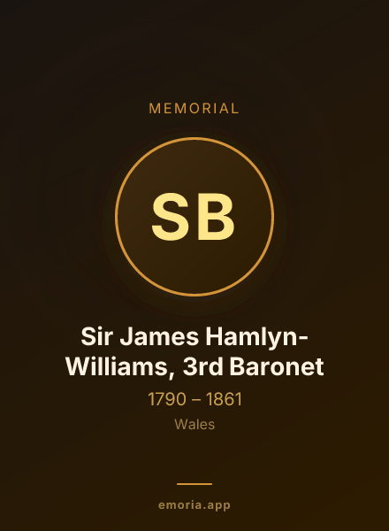 Memorial portrait of Sir James Hamlyn-Williams, 3rd Baronet
