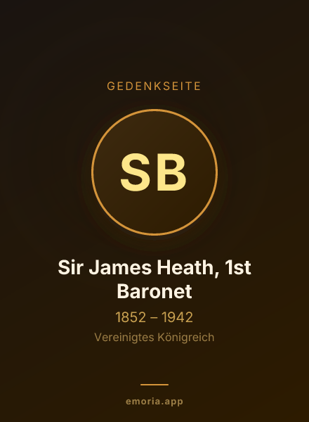 Gedenkportrait von Sir James Heath, 1st Baronet