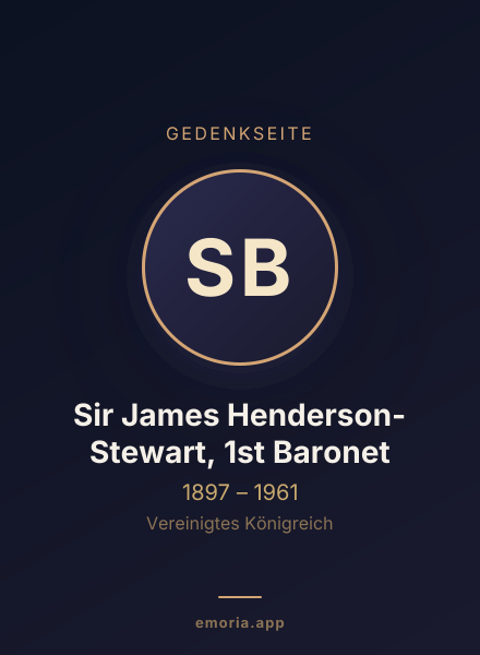 Gedenkportrait von Sir James Henderson-Stewart, 1st Baronet