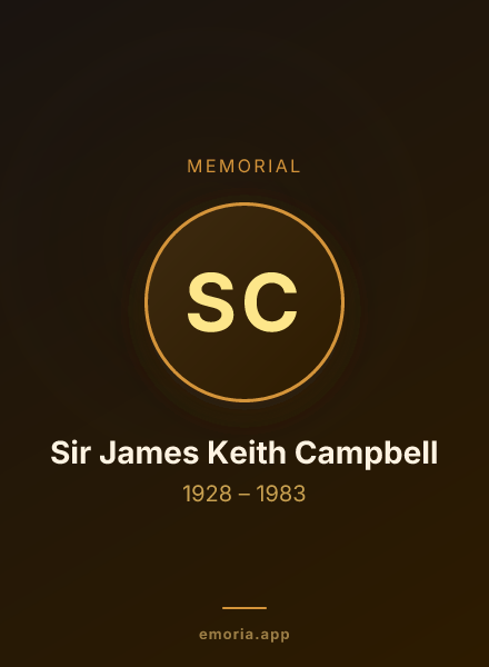 Memorial portrait of Sir James Keith Campbell