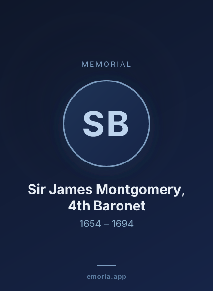 Memorial portrait of Sir James Montgomery, 4th Baronet