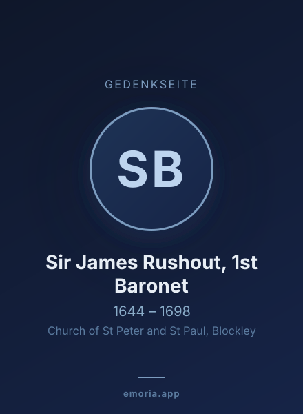 Gedenkportrait von Sir James Rushout, 1st Baronet