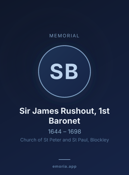 Memorial portrait of Sir James Rushout, 1st Baronet