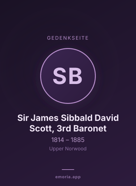 Gedenkportrait von Sir James Sibbald David Scott, 3rd Baronet