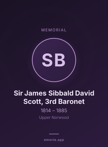 Memorial portrait of Sir James Sibbald David Scott, 3rd Baronet