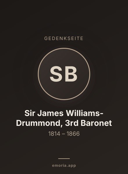 Gedenkportrait von Sir James Williams-Drummond, 3rd Baronet