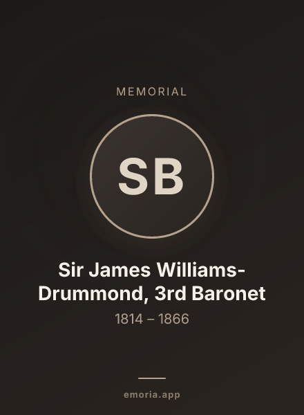 Memorial portrait of Sir James Williams-Drummond, 3rd Baronet