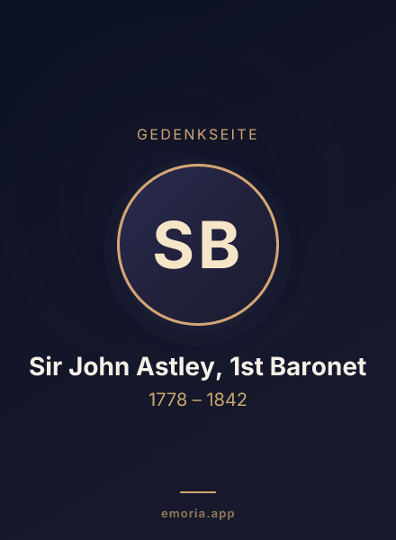 Gedenkportrait von Sir John Astley, 1st Baronet