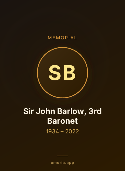 Memorial portrait of Sir John Barlow, 3rd Baronet
