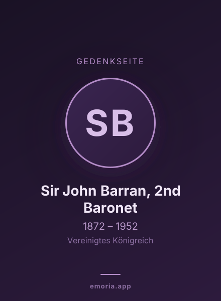 Gedenkportrait von Sir John Barran, 2nd Baronet