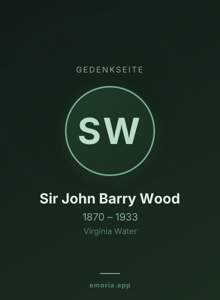 Gedenkportrait von Sir John Barry Wood