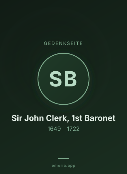 Gedenkportrait von Sir John Clerk, 1st Baronet
