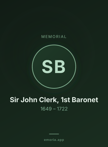 Memorial portrait of Sir John Clerk, 1st Baronet