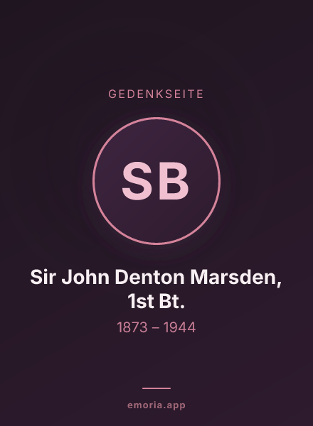 Gedenkportrait von Sir John Denton Marsden, 1st Bt.