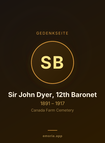 Gedenkportrait von Sir John Dyer, 12th Baronet