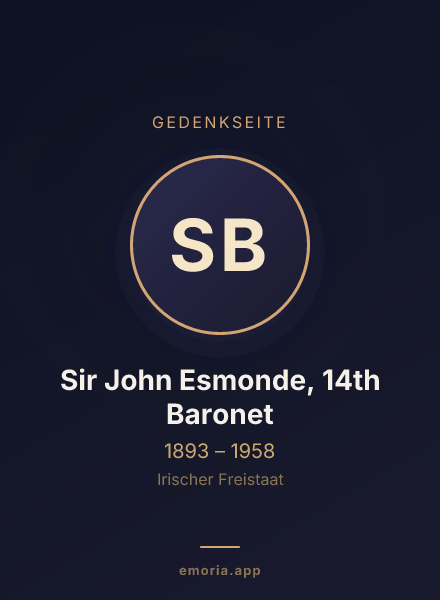 Gedenkportrait von Sir John Esmonde, 14th Baronet