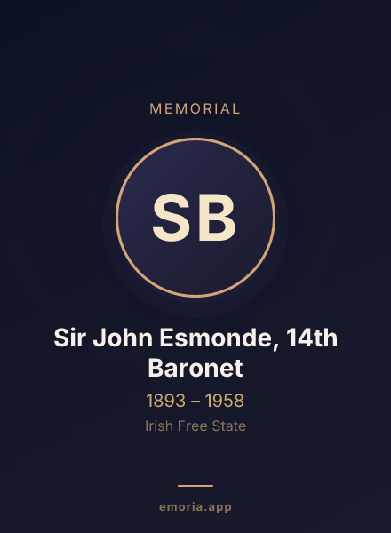 Memorial portrait of Sir John Esmonde, 14th Baronet