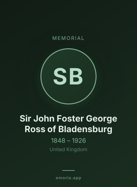 Memorial portrait of Sir John Foster George Ross of Bladensburg