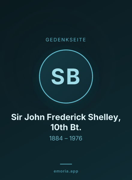 Gedenkportrait von Sir John Frederick Shelley, 10th Bt.