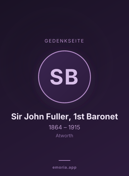 Gedenkportrait von Sir John Fuller, 1st Baronet