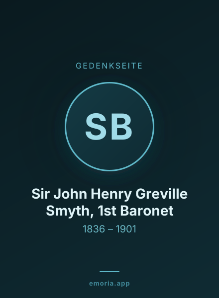 Gedenkportrait von Sir John Henry Greville Smyth, 1st Baronet