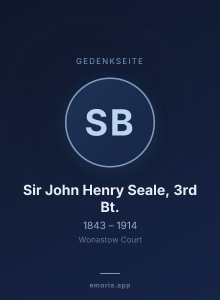 Gedenkportrait von Sir John Henry Seale, 3rd Bt.