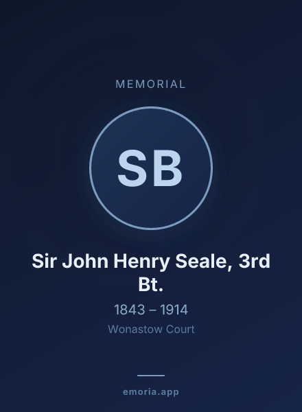 Memorial portrait of Sir John Henry Seale, 3rd Bt.