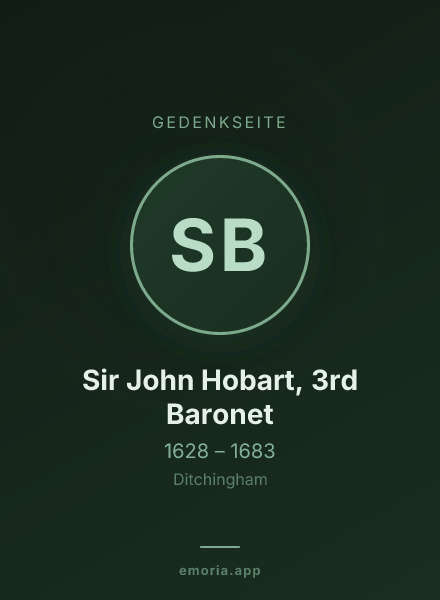 Gedenkportrait von Sir John Hobart, 3rd Baronet