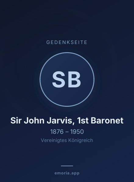 Gedenkportrait von Sir John Jarvis, 1st Baronet