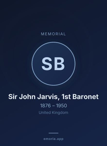 Memorial portrait of Sir John Jarvis, 1st Baronet