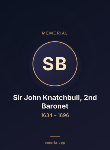Memorial portrait of Sir John Knatchbull, 2nd Baronet