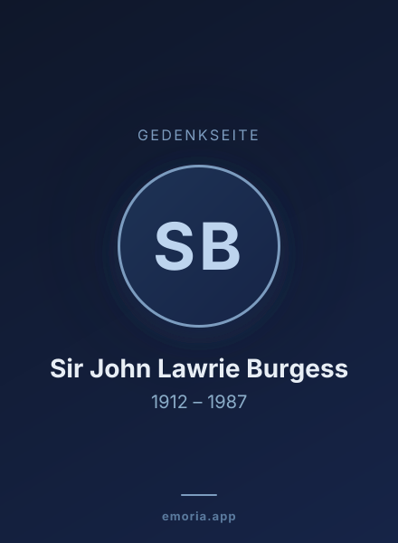 Gedenkportrait von Sir John Lawrie Burgess