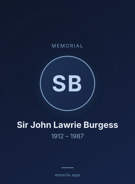 Memorial portrait of Sir John Lawrie Burgess