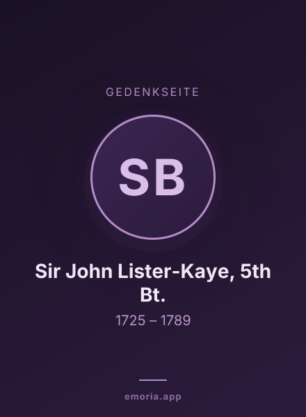 Gedenkportrait von Sir John Lister-Kaye, 5th Bt.