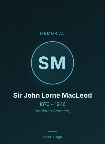 Memorial portrait of Sir John Lorne MacLeod