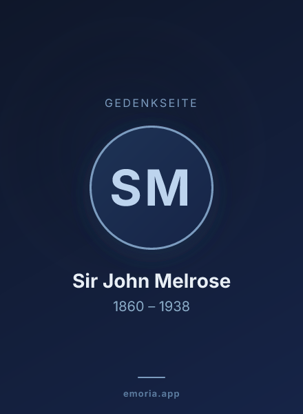 Gedenkportrait von Sir John Melrose