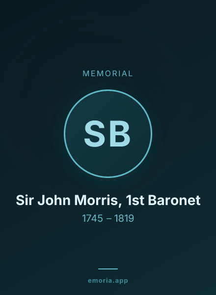 Memorial portrait of Sir John Morris, 1st Baronet