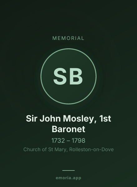 Memorial portrait of Sir John Mosley, 1st Baronet