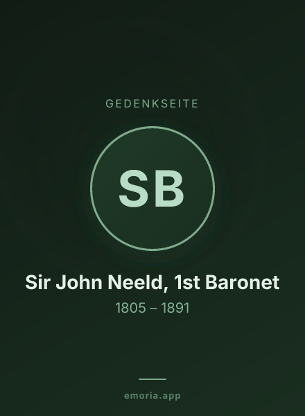 Gedenkportrait von Sir John Neeld, 1st Baronet