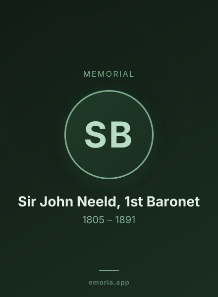 Memorial portrait of Sir John Neeld, 1st Baronet
