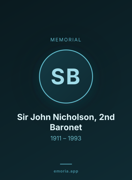 Memorial portrait of Sir John Nicholson, 2nd Baronet