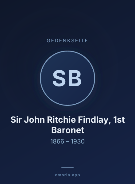 Gedenkportrait von Sir John Ritchie Findlay, 1st Baronet